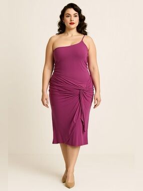 Fuschia Bodysuit and Skirt Set